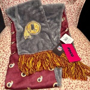 NFL Washington Redskins Gray Scarf with Gold Embroidery